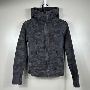 Lululemon Scuba Hoodie *Light Cotton FleeceIncognito Camo Multi Grey Size 0